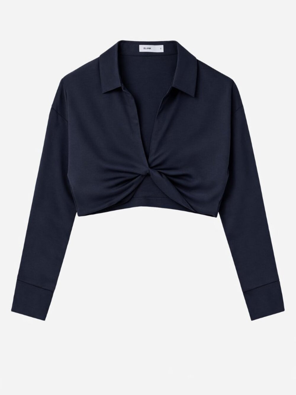 XS Navy Twist Front Overlay Top - DRESS BLANK